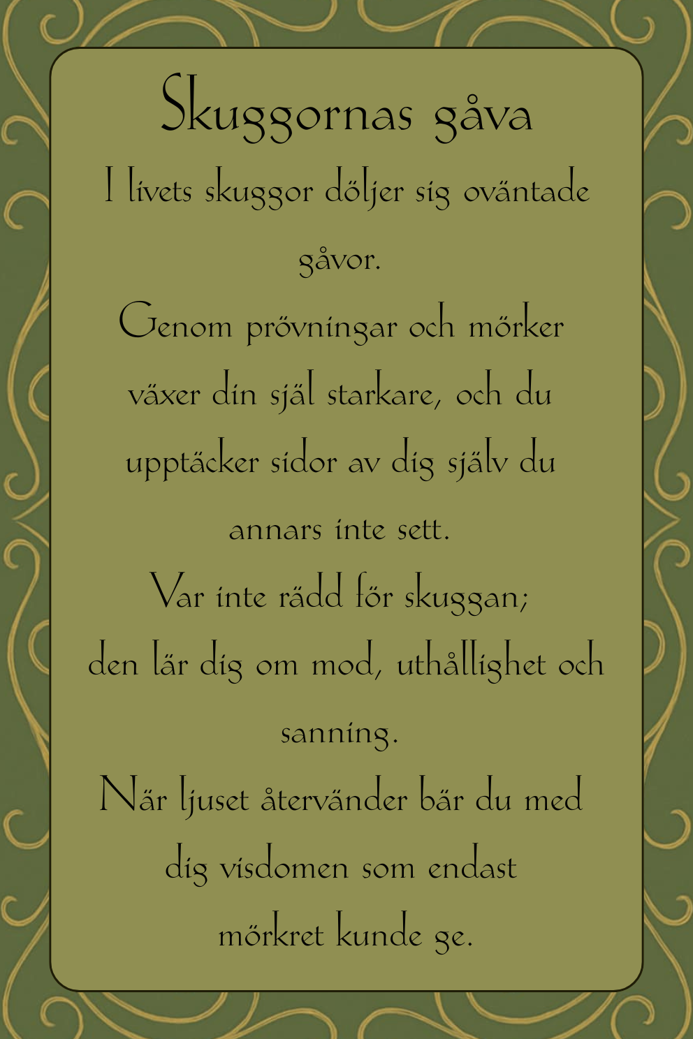 VÄXTERNAS VISKNINGAR - en affirmationskortsamling